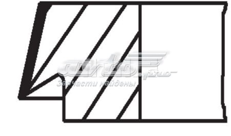 Anéis do pistão para 1 cilindro, 2ª reparação ( + 0,50) Mahle Original 44881N1