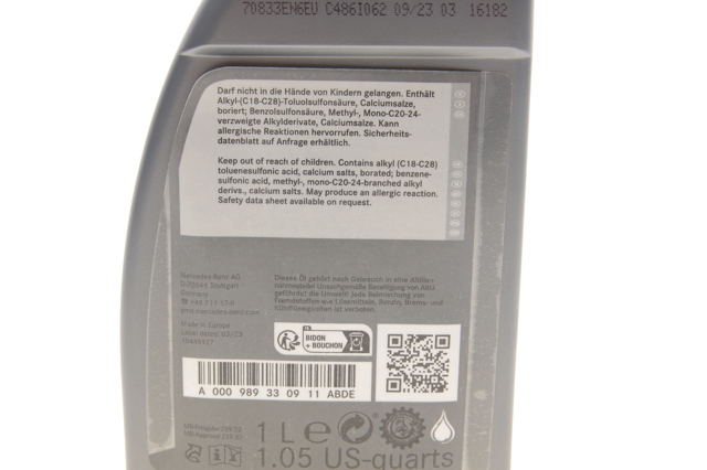 000989330911ABDE Mercedes Óleo para motor
