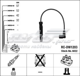 Fios de alta voltagem, kit NGK RCDW1203 preço, a partir de 33,30 USD