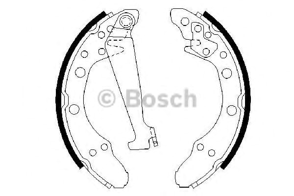 Sapatas do freio traseiras de tambor 986487270 Bosch