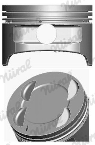 Pistão do kit para 1 cilindro, 2ª reparação ( + 0,50) Nural 8714130720 preço, a partir de 76,99 USD