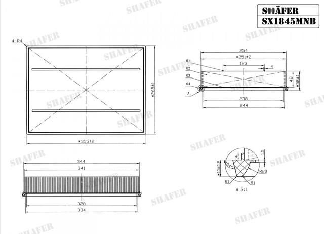 Filtro de ar SX1845MNB Shafer