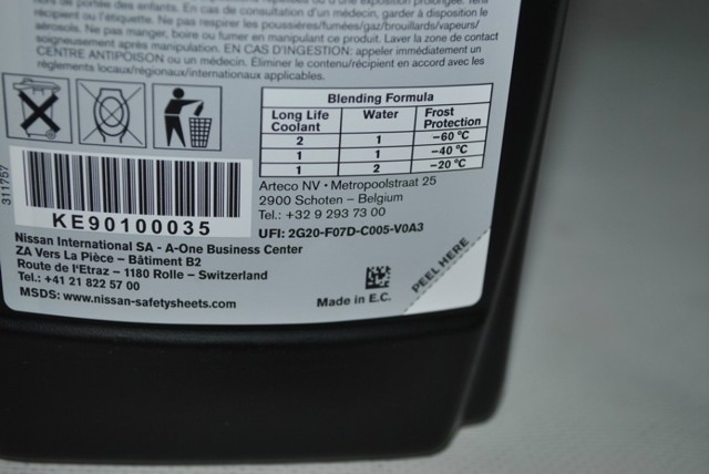 KE90100035 Nissan/Infiniti Fluido de esfriamento