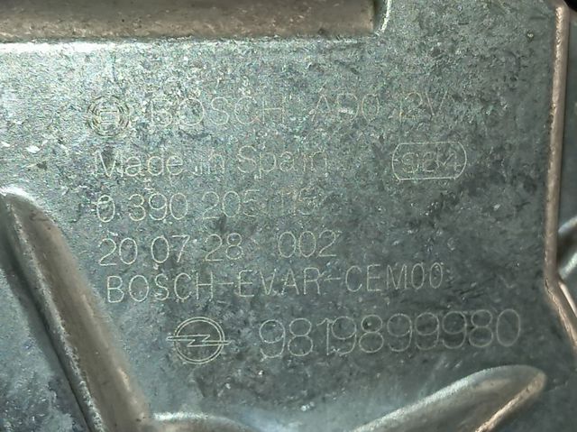 Motor de limpador pára-brisas de vidro traseiro 9819899980 Opel
