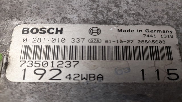 73501237 Fiat/Alfa/Lancia Módulo de direção (Centralina eletrônica) de motor