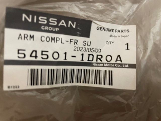 Compre 545011DR0A Nissan/Infiniti Braço oscilante inferior esquerdo de suspensão dianteira