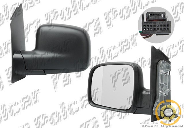 Placa sobreposta (tampa) do espelho de retrovisão esquerdo Polcar 9575514E