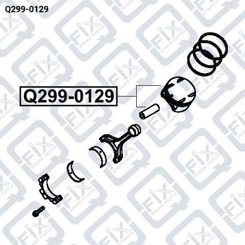 Compre 1110B629 Mitsubishi Pistão com passador sem anéis, STD