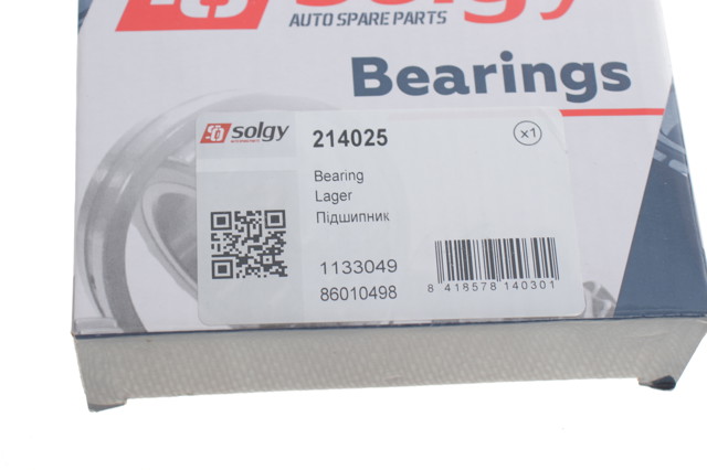 Rolamento externo de cubo traseiro 214025 Solgy