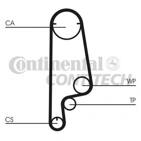 Correia do mecanismo de distribuição de gás CT546 Continental/Siemens