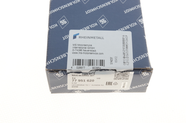 Folhas inseridas principais de cambota, kit, 2ª reparação ( + 0,50) 77951620 Kolbenschmidt