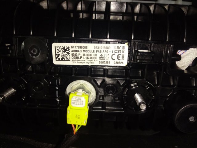 9831018680 Peugeot/Citroen Cinto de segurança (AIRBAG) de passageiro
