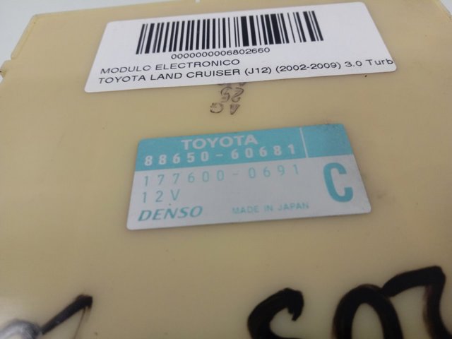 Unidade de controlo dos modos de aquecimento/condicionamento 8865060681 Toyota