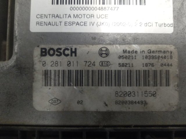 0281011724 Renault (RVI) Módulo de direção (Centralina eletrônica) de motor