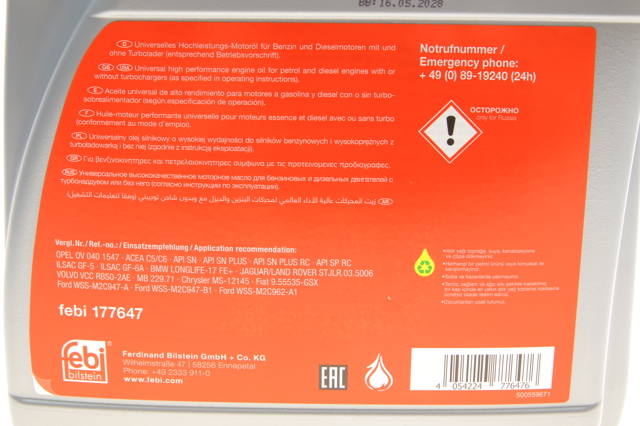 177647 Febi Óleo para motor
