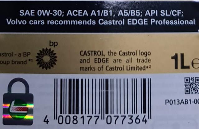 15AF7A Castrol Óleo para motor