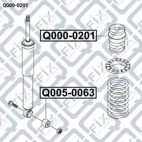 Compre Q0000201 Q-fix Pára-choque (grade de proteção) de amortecedor traseiro