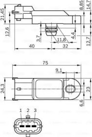 Compre 281002996 Bosch Sensor de pressão de supercompressão