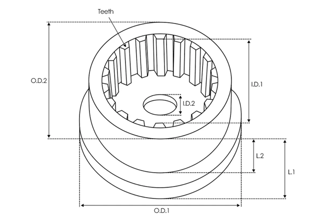 Roda dentada planetária de redutor do motor de arranco Cargo 133954