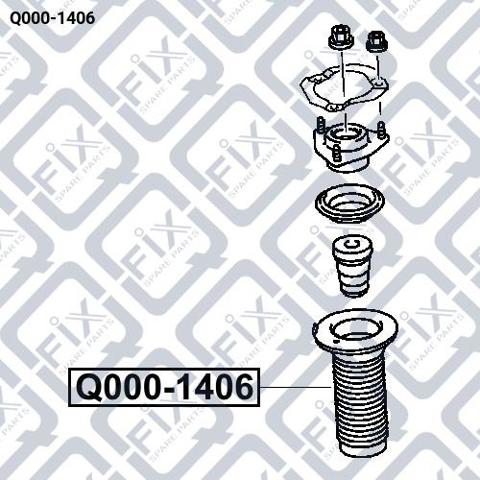 Q0001406 Q-fix Bota de proteção de amortecedor dianteiro