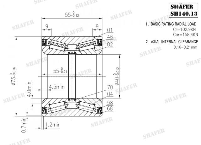 Rolamento de cubo dianteiro Shafer SH14013 preço, a partir de 37,96 USD