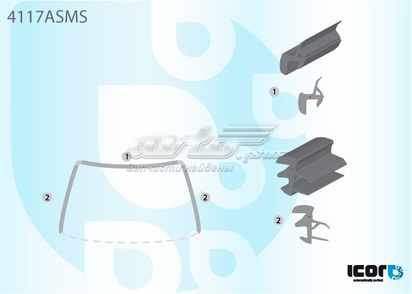 Moldura de pára-brisas para Hyundai Sonata IV EF