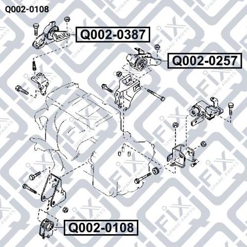 Compre Q0020108 Q-fix Coxim (suporte) dianteiro de motor