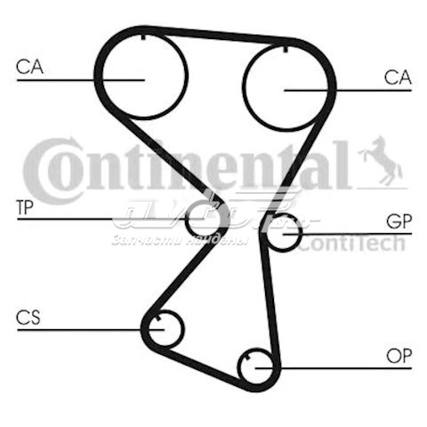 Correia do mecanismo de distribuição de gás Continental/Siemens CT1075 preço, a partir de 43,92 USD