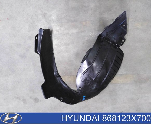 868123X700 Hyundai/Kia Guarda-barras direito do pára-lama dianteiro