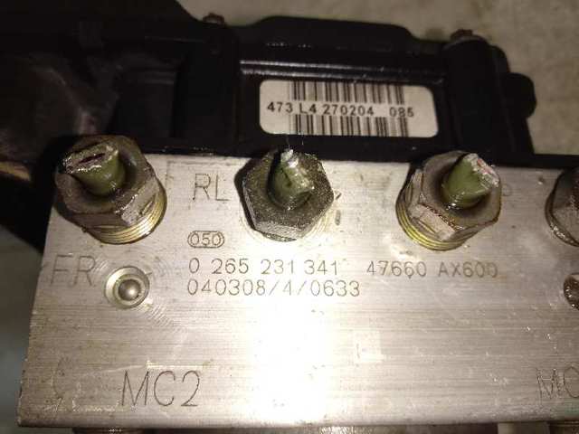 0265231341 Nissan/Infiniti Unidade hidráulico de controlo ABS