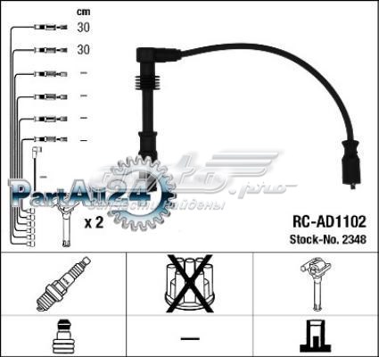 RCAD1102 NGK Fios de alta voltagem, kit