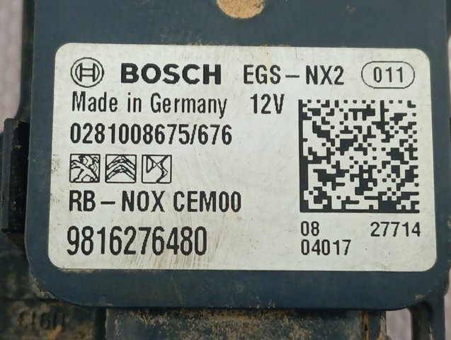 Sensor dianteiro de óxidos de nitrogênio NOX 9816276480 Fiat/Alfa/Lancia