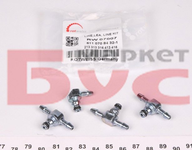 Tubo de combustível, inverso desde os injetores RW07007 Rotweiss