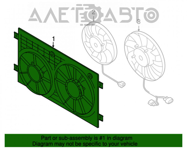 Difusor do radiador de esfriamento AND 30121004
