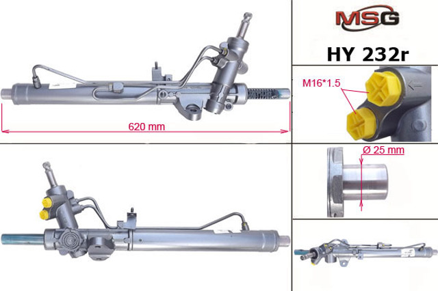 Cremalheira da direção 577104L000 Hyundai/Kia