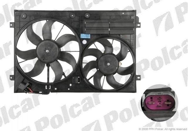 Ventilador elétrico de esfriamento montado (motor + roda de aletas) direito Polcar 957823W2 preço, a partir de 86,98 USD