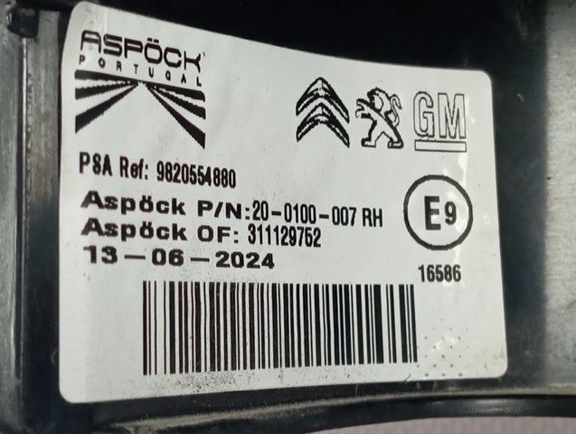 Compre 9820554880 Opel Lanterna traseira direita