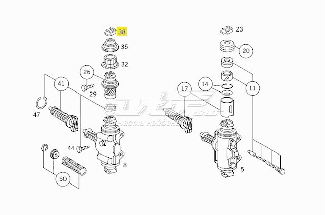 0004210873 Mercedes Kit de reparação de cilindro do freio traseiro