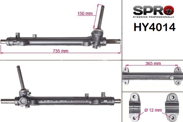 HY114 MSG Cremalheira da direção