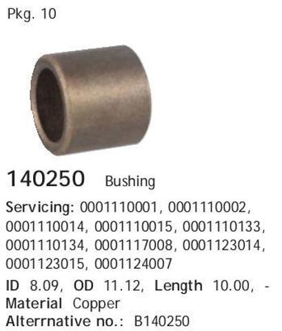 Bucha do motor de arranco 140250 Cargo