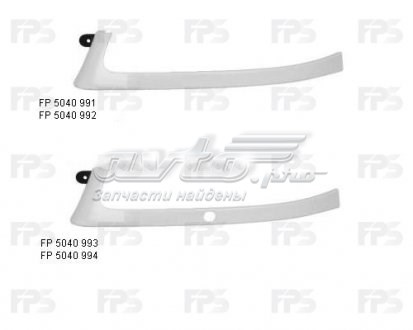 90460438 General Motors Ripa (placa sobreposta) da luz direita