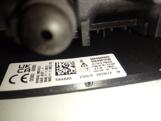 Cinto de segurança (AIRBAG) de passageiro 9831018680 Peugeot/Citroen