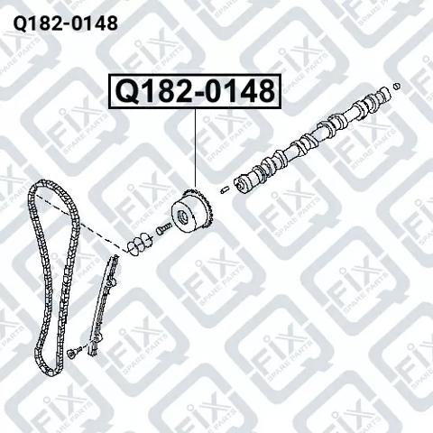 Compre Q1820148 Q-fix Engrenagem de cadeia de roda dentada da árvore distribuidora de admissão de motor