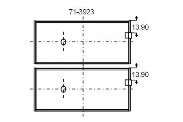7139236STD Glyco Folhas inseridas de cambota de biela, kit, padrão (STD)