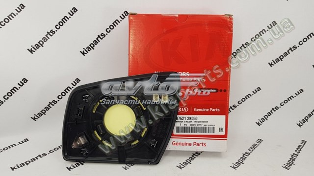 876212K050 Hyundai/Kia Elemento espelhado do espelho de retrovisão direito