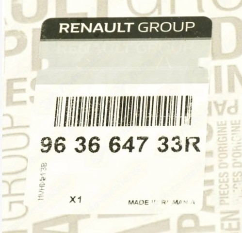Elemento espelhado do espelho de retrovisão esquerdo 963664733R Renault (RVI)
