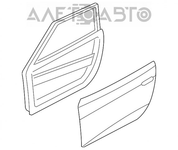 760042V010 Hyundai/Kia Porta dianteira direita
