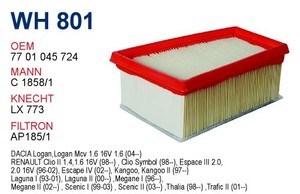 WH801 Wunder Filtro de ar