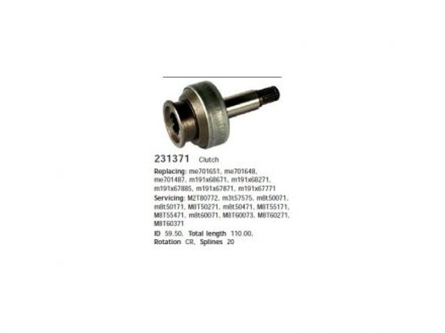 Roda-livre do motor de arranco Cargo 231371