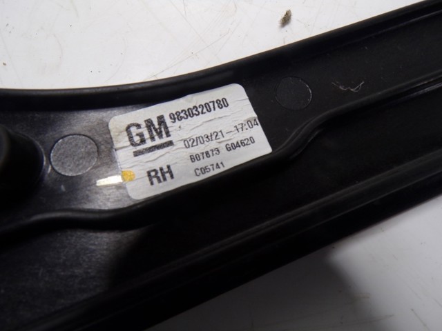 Mecanismo de acionamento de vidro da porta dianteira direita para Opel GRANDLAND X A18, P1UO